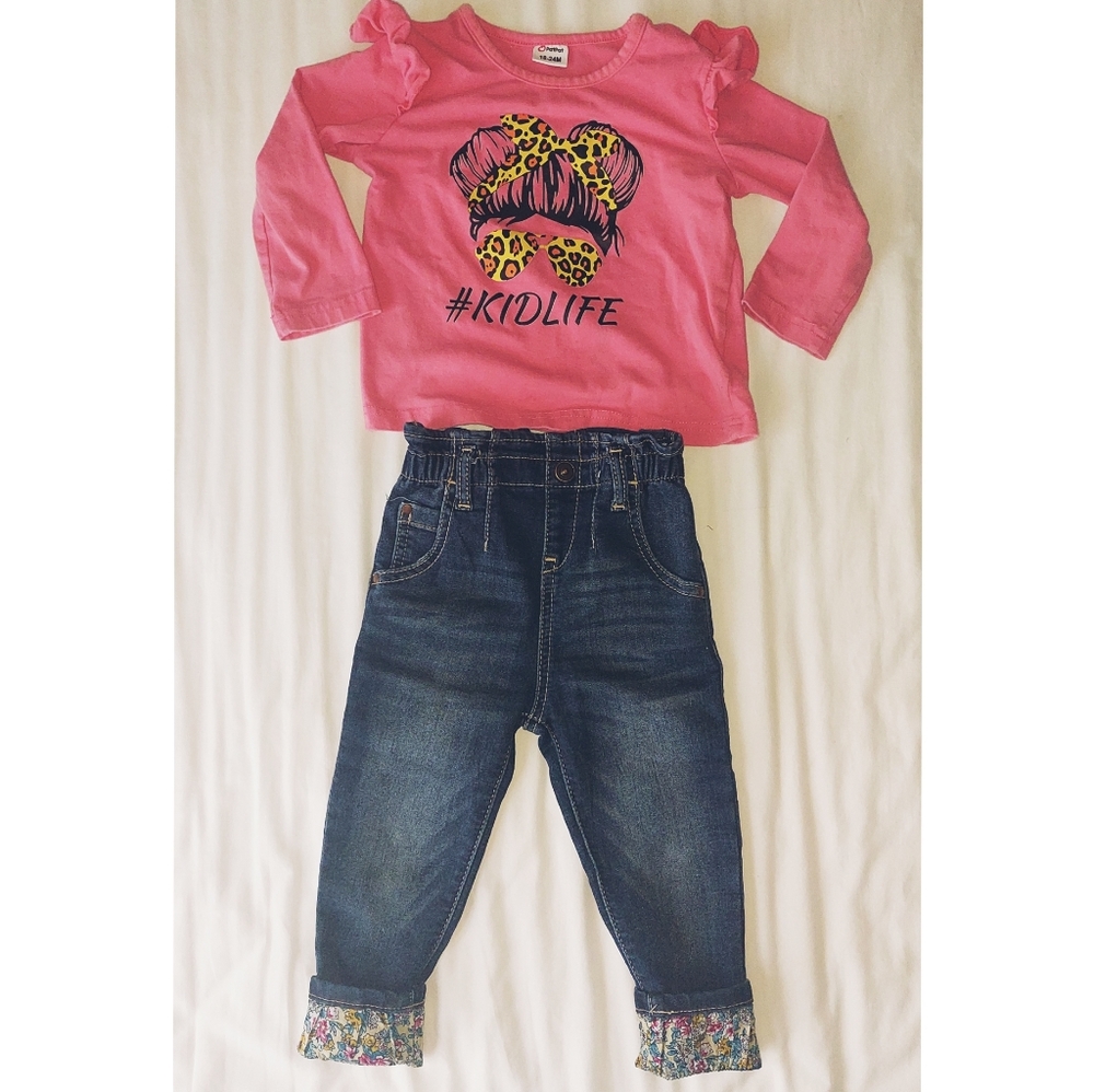 Toddler shirt & jeans bundle